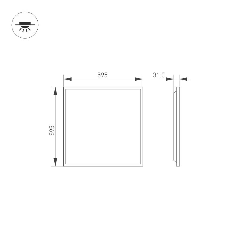 Светильник DL-TITAN-S600x600-40W Day4000 (WH, 120 deg, CRI90, 230V) (Arlight, IP40 Металл, 5 лет) | 038426 | Arlight