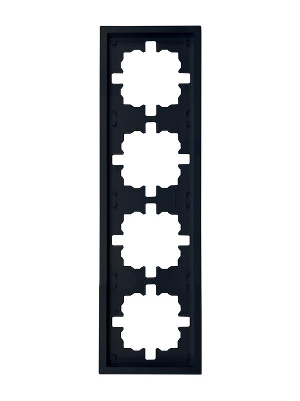 Рамка 4-м ZIMA горизонт. черн. бархат LEZARD 704-4200-149