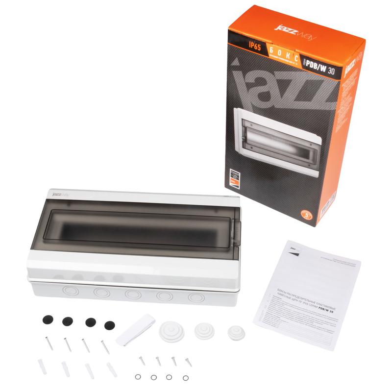 Бокс модульный накладной PDB/W 3018 GR (ЩРН-ПГ-18) IP65 пластик. Pro JazzWay 5072022
