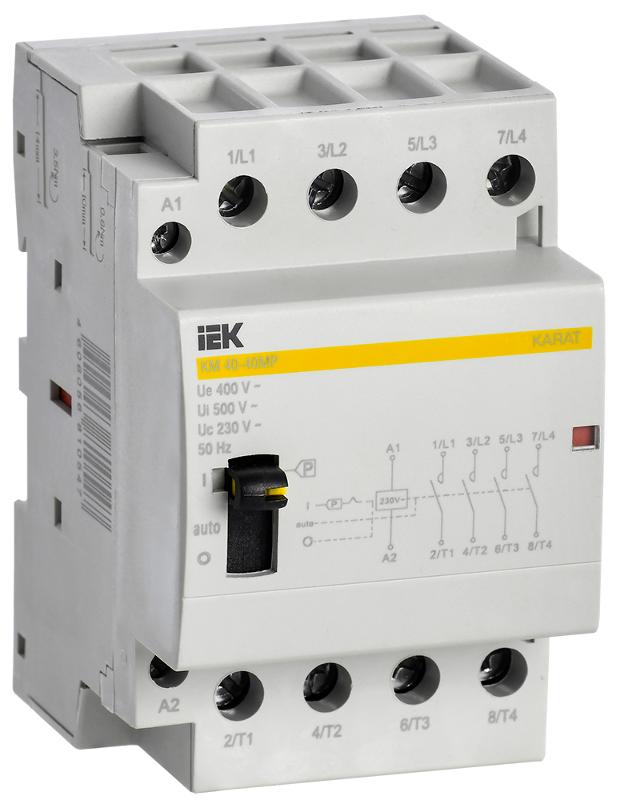Контактор модульный с ручным управлением КМ40-40МР AC KARAT IEK | MKK22-40-40 | IEK