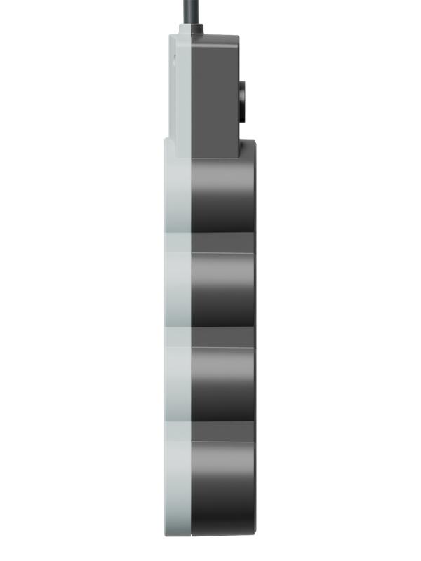 Удлинитель 3х3м с заземл. 10А IP20 USB 2800Вт 220В ПВС 3х1 с выкл. черн. КОСМОС YKsm3m3g-Z-VU10А-B