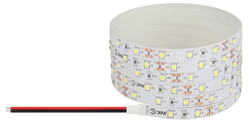 Лента светодиодная  LS2835 -4,8-60-12-4000K-IP20-1 year-5m, дневной белый, 5 м | Б0059897 | ЭРА