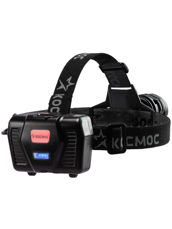 Фонарь налобный аккум. 10Вт Laser LED/Li-ion18650 3х1200мА.ч алюм. КОСМОС (KOC854Lit)