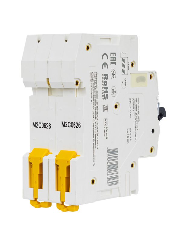 Выключатель автоматический модульный 2п C 6А M06N ARMAT IEK AR-M06N-2-C006