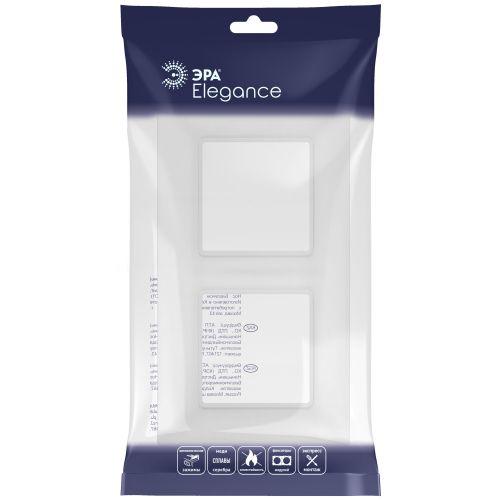 Рамка 2-м Elegance 14-5002-01М для розеток и выключателей матов. бел. Эра Б0065814