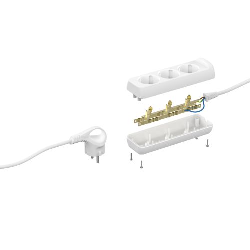 Удлинитель 3х3м с заземл. 10А IP20 UX-3e-3m ПВС 3х0.75 Эра Б0035750