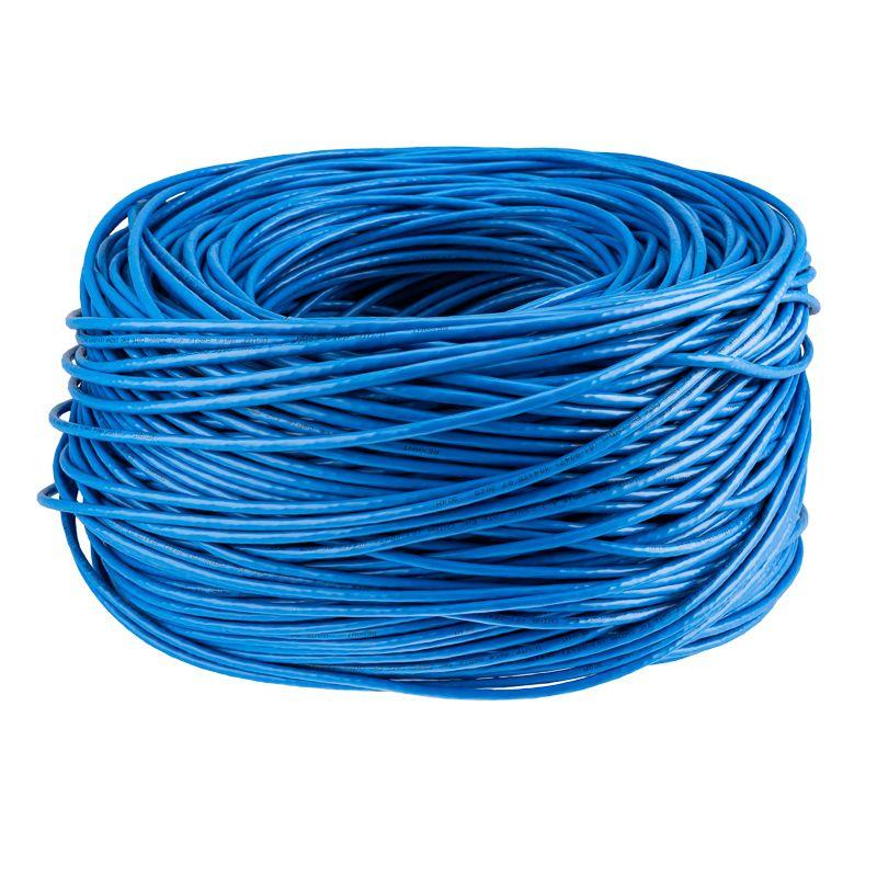 Кабель витая пара U/UTP кат.6 4х2х23AWG solid CU PVC син. (м) Rexant 01-0047