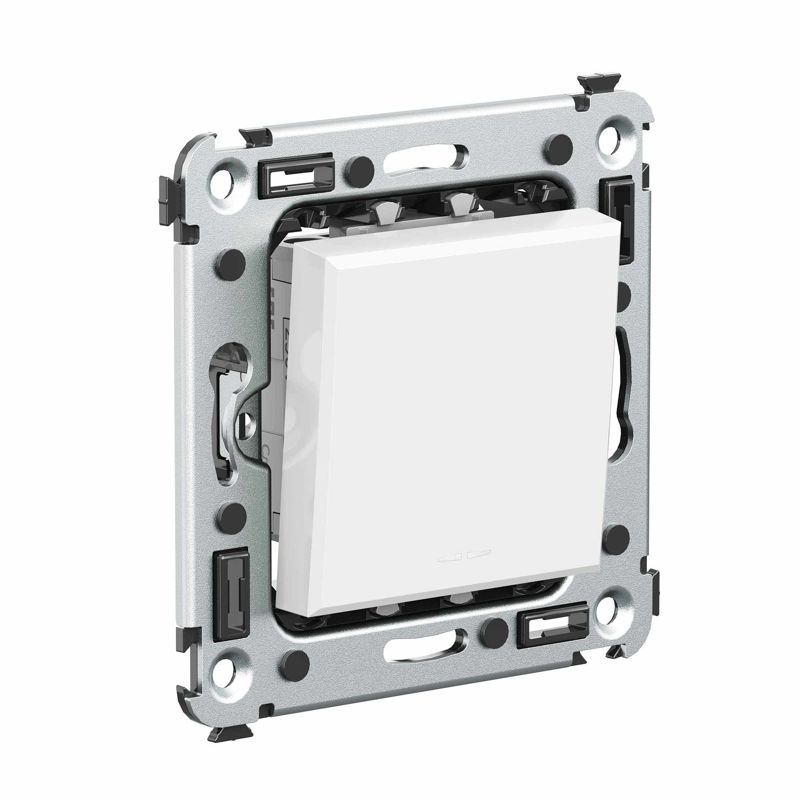 Выключатель 1-кл. 2мод. СП Avanti "Белое облако" 16А IP20 бел. DKC 4400103