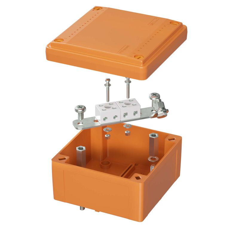 Коробка ответвительная FS 100х100х50мм IP56 4п 450В 6А 4кв.мм с гладкими стенками и клеммниками пластик. DKC FSB10404