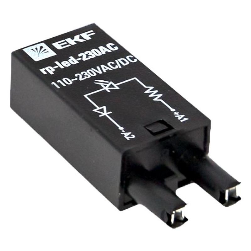 Модуль светодиодный 230 VAC для промежуточных реле RP EKF AVERES | rp-led-230AC | EKF