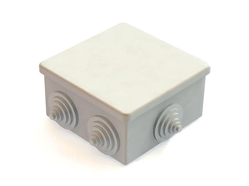 Коробка распределительная для о/п 85х85х40мм IP44, серая, 6 гермовводов | KGN33-85-01-01 | PLEXUP
