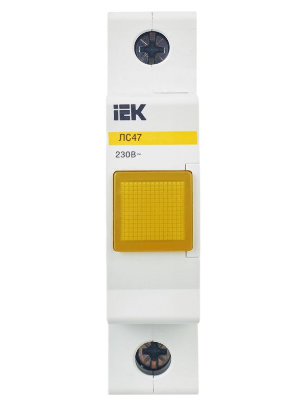 Лампа сигнальная ЛС-47 желт. KARAT IEK MLS10-230-K05