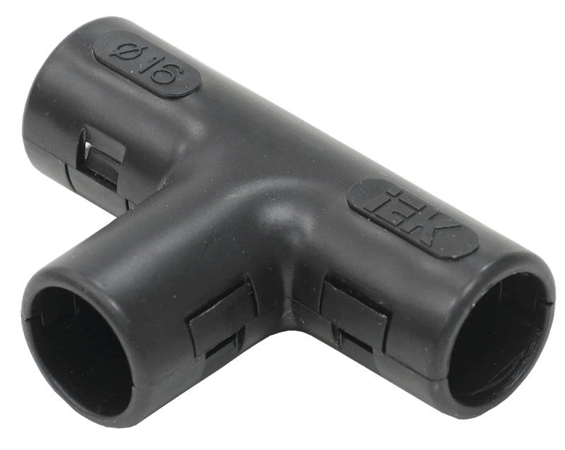 Тройник открывающийся TI16G  черный | CTA10D-TIG16-K02-050 | IEK