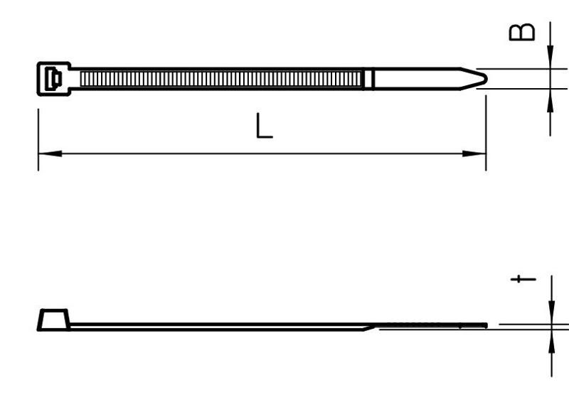 Кабельная стяжка полиамид белая 4,8x300mm (565 4.8x300 WS) | 2331878 | OBO Bettermann