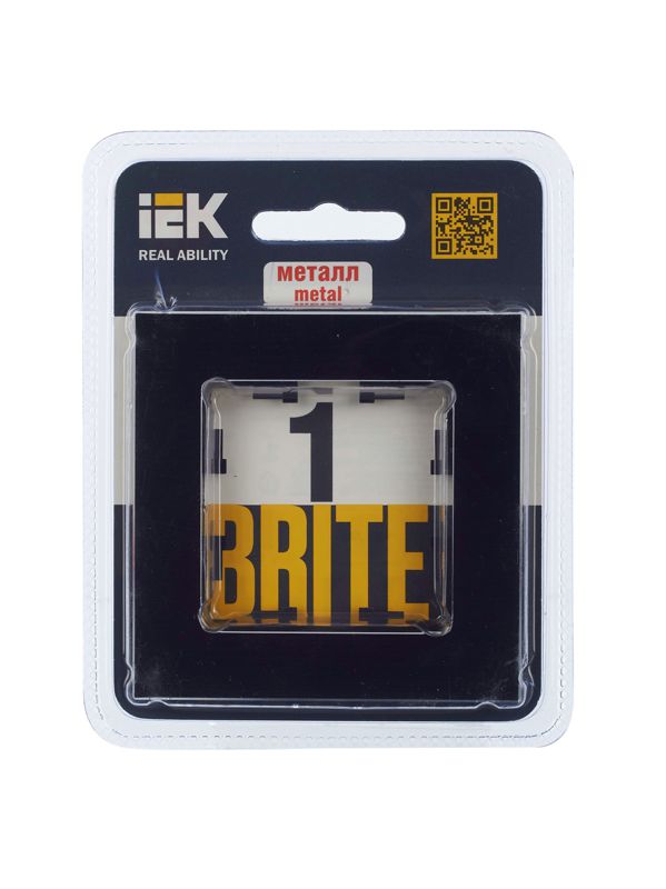 Рамка 1-м BRITE РУ-1-1-БрЧ металл черн. IEK BR-M12-M-K02