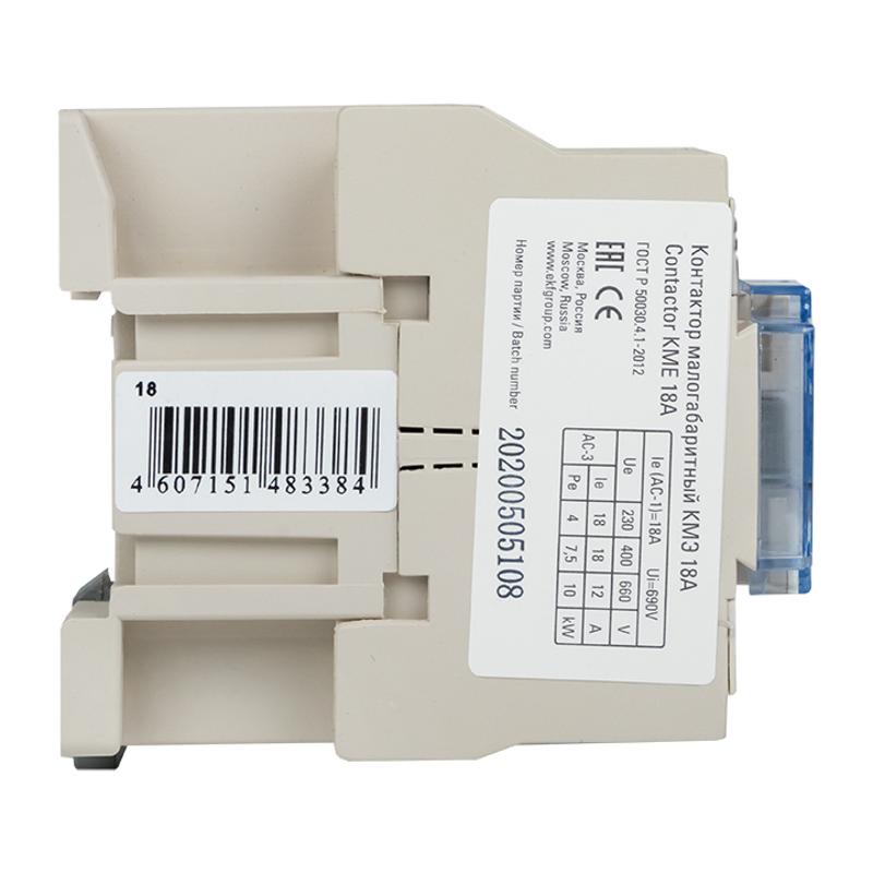 Контактор малогабаритный КМЭ 18А 220В 1NC EKF PROxima | ctr-s-18-220-nc | EKF