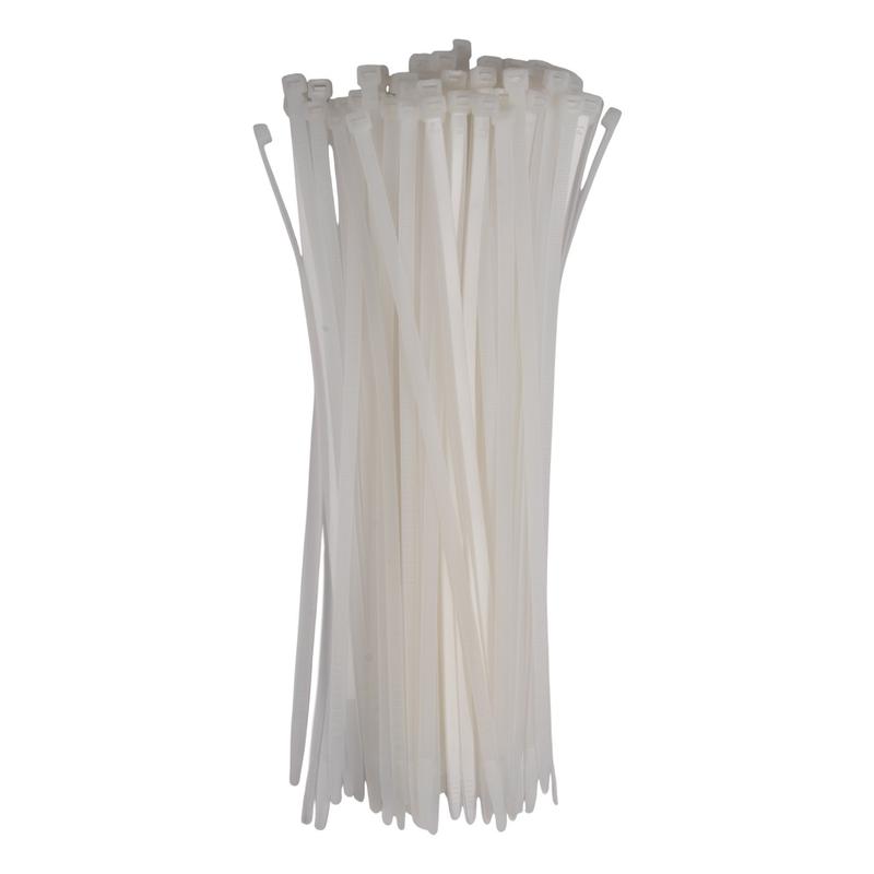 Хомут кабельный PCT 7.6х350-100WH 7.6х350 PA6.6 бел.(уп.100шт) JazzWay 5054219