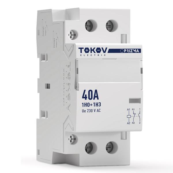 Контактор модульный 36мм 40А 230В АС 1НО 1НЗ PRIZMA TOKOV ELECTRIC TKE-PZ-MC-2-40-230-11