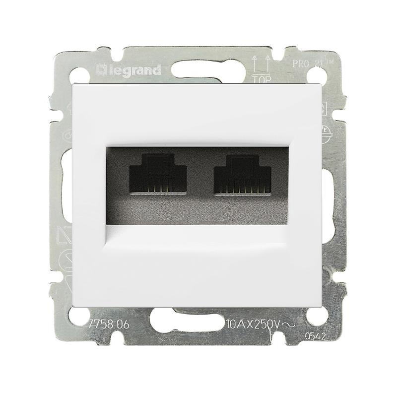 Valena Белый Розетка комп(RJ45) 2-ая 5 кат UTP | 774231 | Legrand; замена на арт. ИЭК 6942921