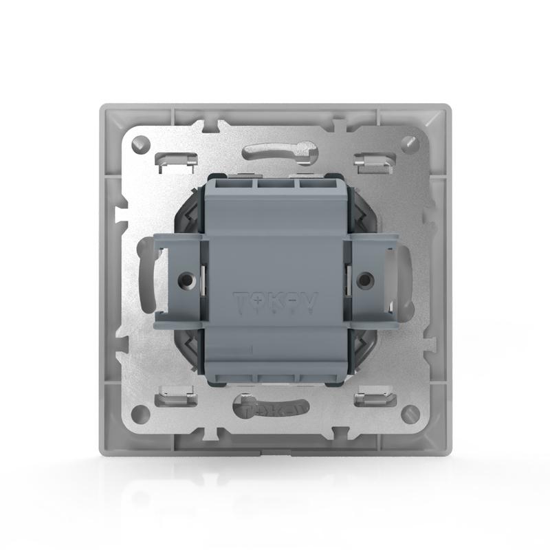 Переключатель проходной 1-кл. СП AVA 10А IP20 в сборе бел. TOKOV ELECTRIC TKL-AV-P1F-C01
