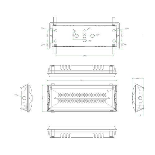 Светильник светодиодный DPA-301-0-65 40LED 3ч IP65 аварийный непостоянный Эра Б0044405