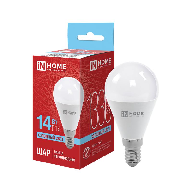 Лампа светодиодная LED-ШАР-VC 14Вт 230В E14 6500К 1330лм IN HOME 4690612047850