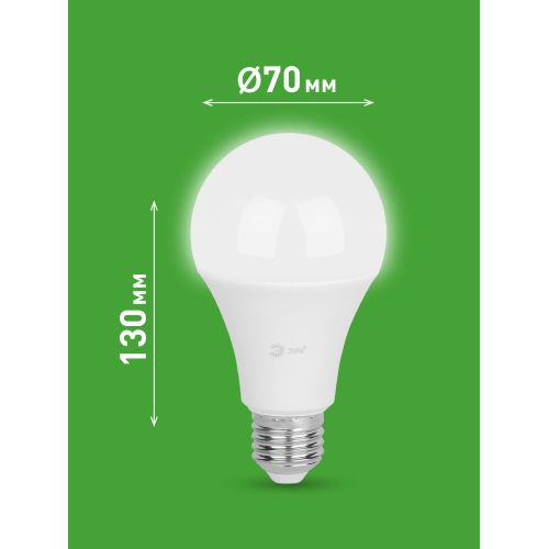 Лампа светодиодная GREEN LINE A65-30W-840-E27 GL 30Вт груша 4000К яркий свет бел. E27 Эра Б0067144