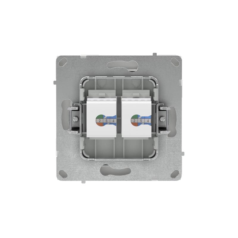 Розетка компьютерная 2-м KANT RJ45 кат.5E без шторки бел. песок DKC 7010664