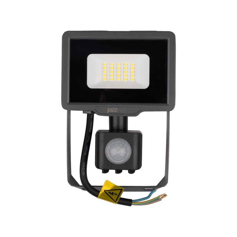 Прожектор светодиодный PFL-C3 SENSOR 20Вт 6500К IP65 ДО закален. прозр. стекло датчик движения инфракрасный Pro JazzWay 5026926A