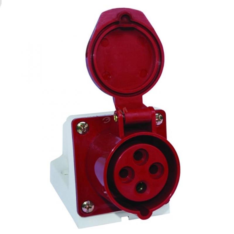 Розетка стационарная наружная 134 3Р+РЕ 63А 380В IP67 EKF PROxima | ps-134-63-380 | EKF
