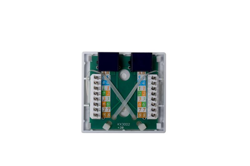 Розетка компьютерная 8P8C (RJ-45) кат.5E UTP 2 порта TOKOV ELECTRIC TKE-SMB-8P8C-2P-UTP