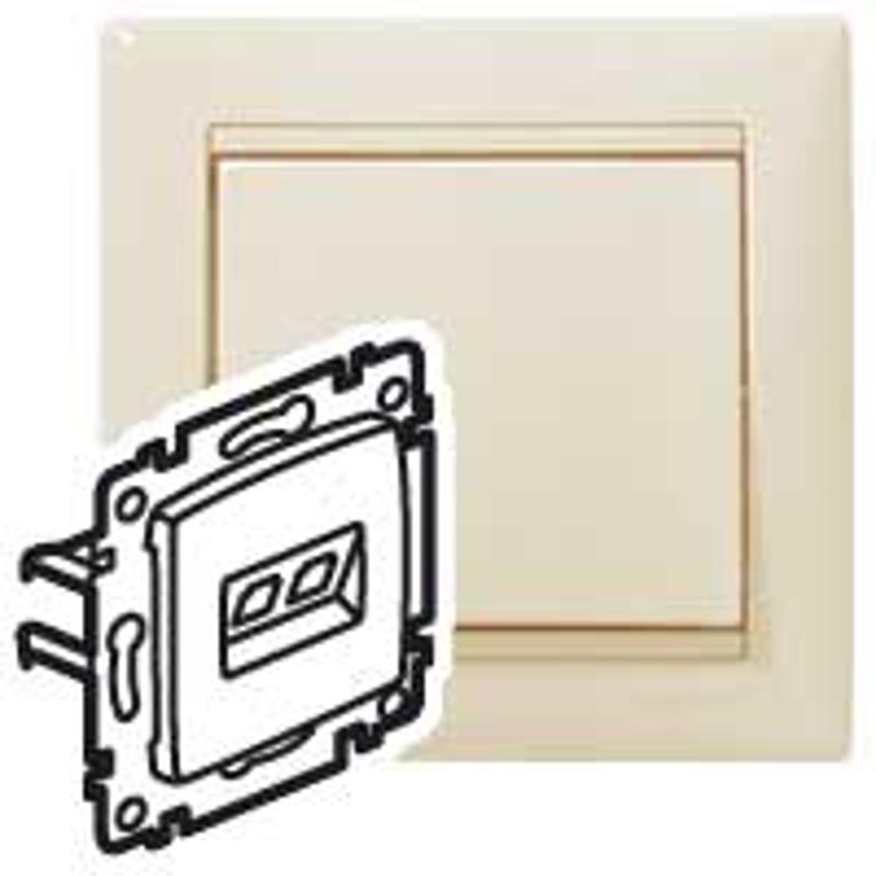 Valena Сл. кость Розетка комп(RJ45) 1-ая 5кат.крепление винт.с лапками | 774130 | Legrand; замена на арт. ИЭК 6956241