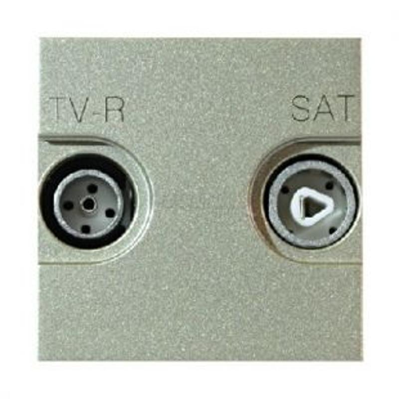 ABB Zenit Шампань Розетка TV-FM-SAT единственная, (2мод) | N2251.3 CV  | 2CLA225130N1901 | ABB