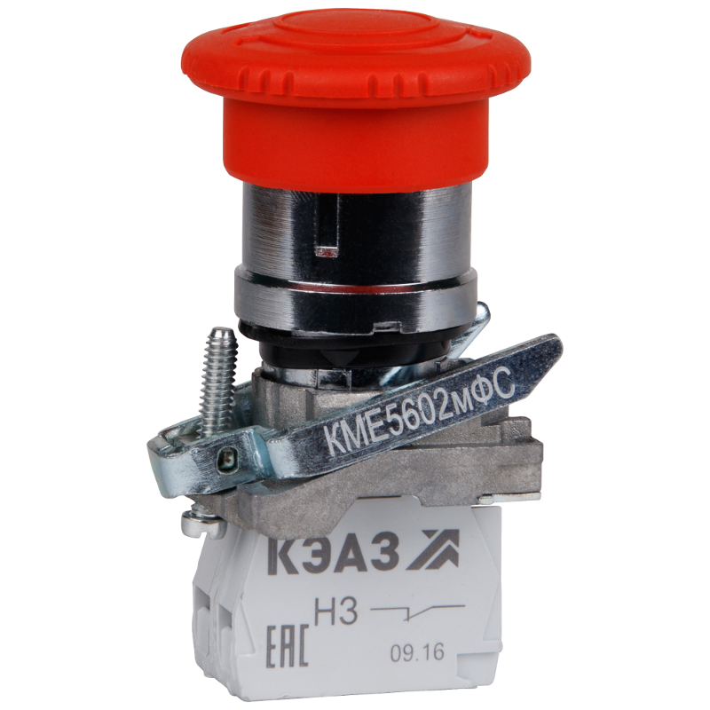 Кнопка КМЕ5611мФС-красный-1но+1нз-гриб-IP65| 271786 | КЭАЗ