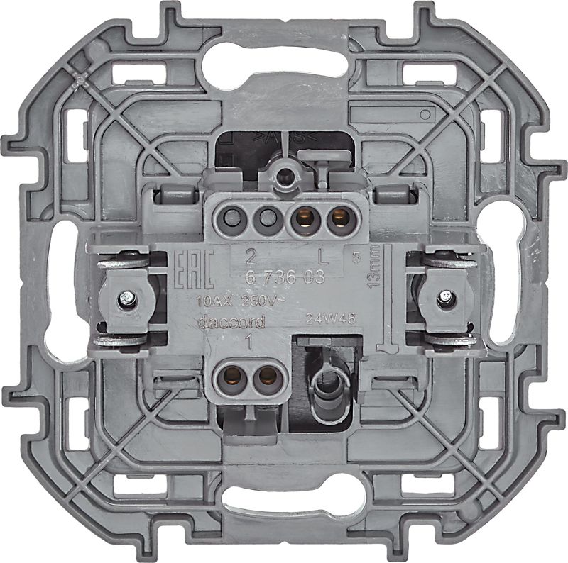 Выключатель 1-кл. Inspiria 10А IP20 250В 10AX механизм антрацит IEK 673603