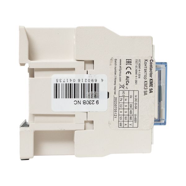 Контактор КМЭ 9А кат. 220В AC 1НЗ EKF ctr-s-9-220-nc