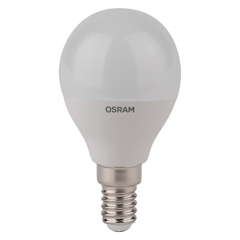 Лампа светодиодная LED 5Вт Е14 4000К LS CLP 5W/840 220-240V FR E14 470lm 240° 15000h шарик | 4058075056923 | Osram