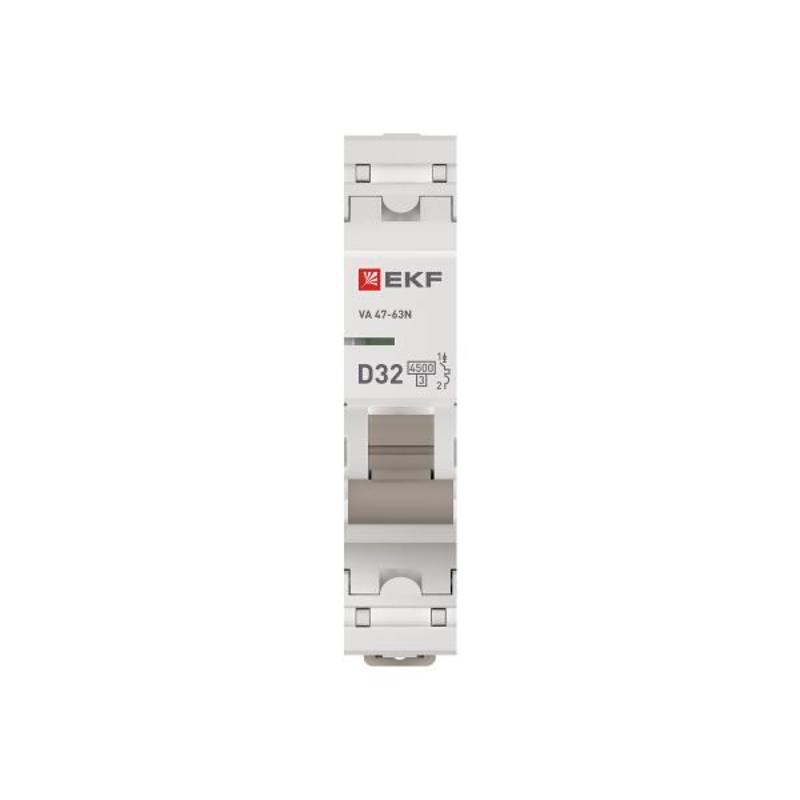 Выключатель автоматический ВА 47-63N 1P 32А (D) 4,5 кА PROXIMA |M634132D|EKF