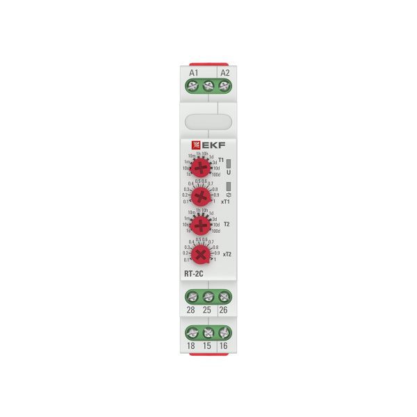 Реле времени RT-2C 12-240В 2 регулир. порога времени 2 исп. конт. PROxima EKF rt-2c-12-240