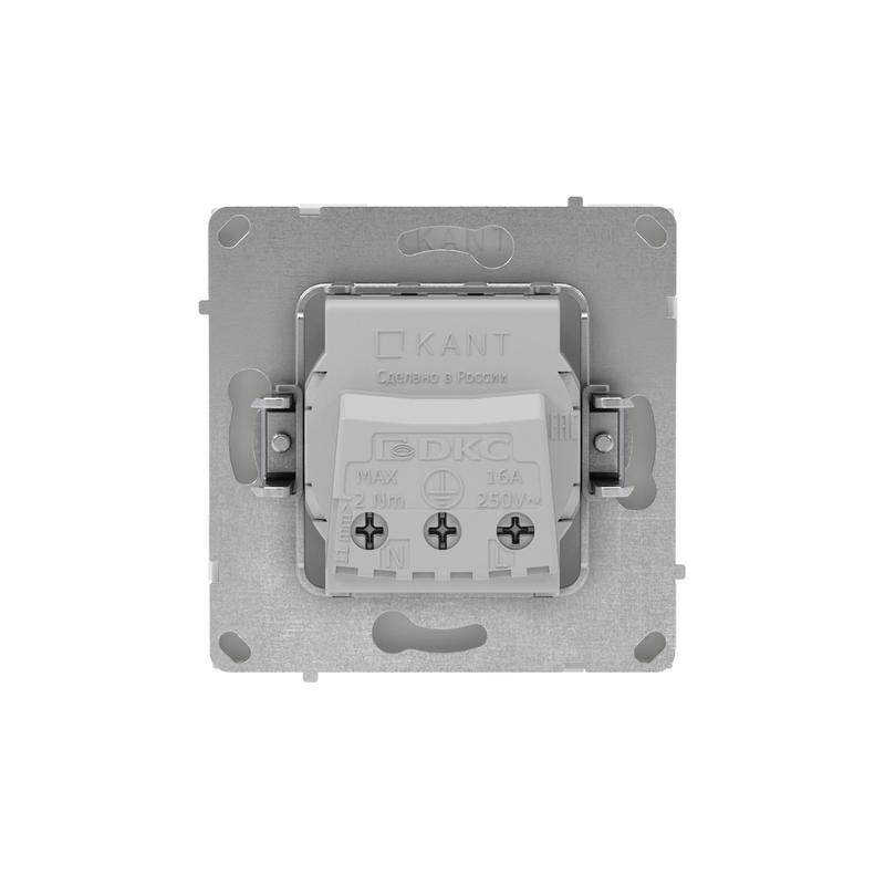 Розетка силовая KANT 2P+E защ. шторки бел. песок DKC 7010003