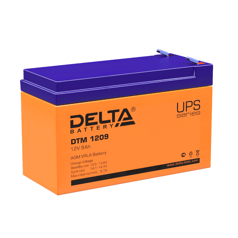 Акумуляторная батарея UPS серии DTM 1209 12В/9Ач | DTM 1209 | DELTA