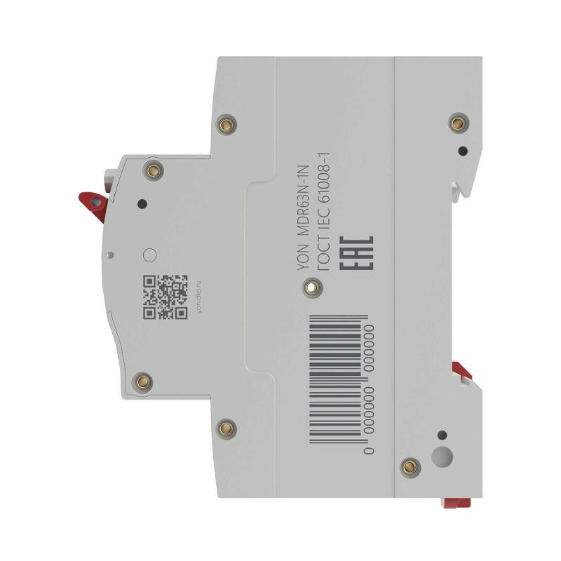 Выключатель автоматический дифференциального тока АВДТ YON max MDR63N 1п+N 20A C 30mA 6kA тип A | MDR63N-1N2C20-A | DKC