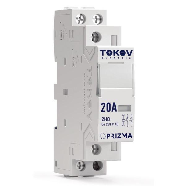 Контактор модульный 18мм 25А 230В АС 1НО 1НЗ PRIZMA TOKOV ELECTRIC TKE-PZ-MC-1-25-230-11