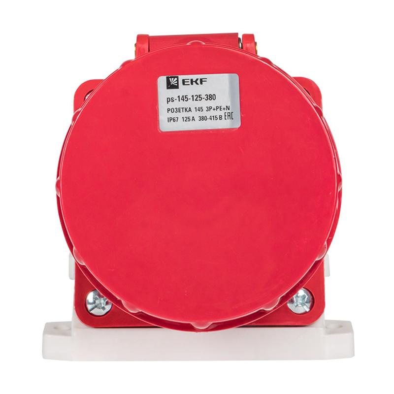 Розетка стационарная наружная 145 3Р+РЕ+N 125А 380В IP67 EKF PROxima | ps-145-125-380 | EKF