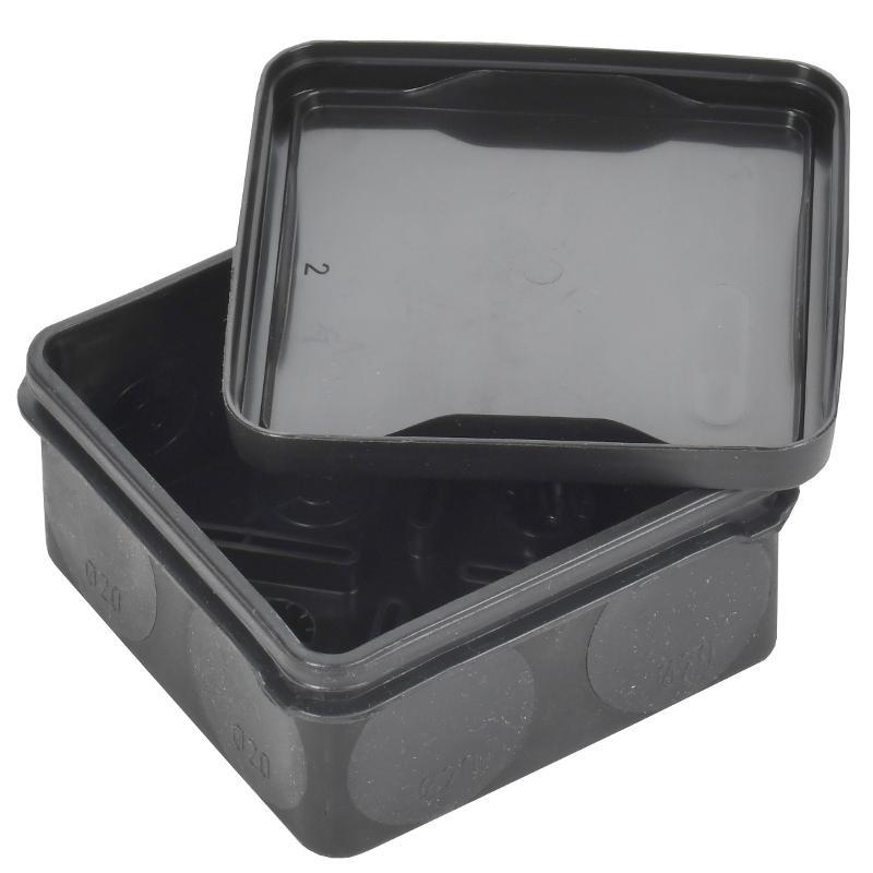 Коробка расп. КМ42455 о/п 100х100х50мм IP67 8 вв. черная | UKO21-100-100-050-K02-66 | IEK
