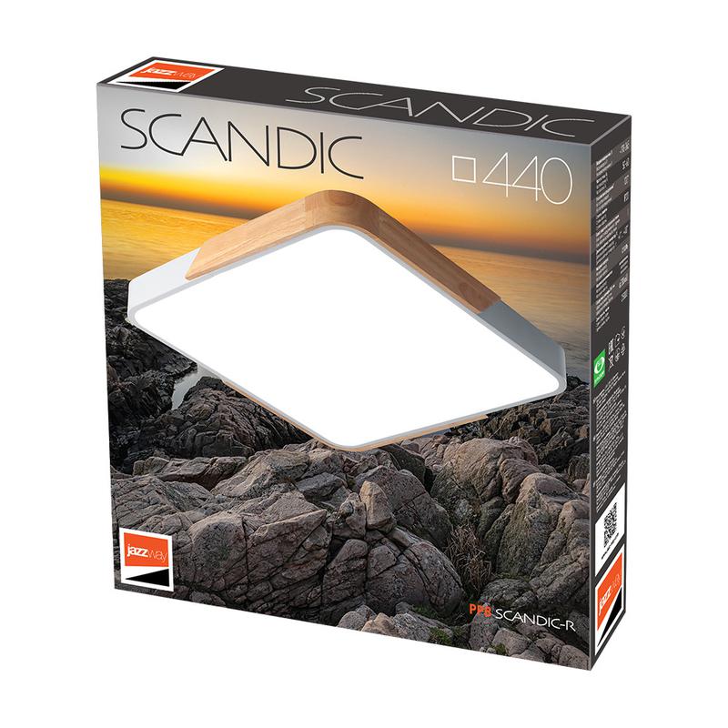 Светильник светодиодный декоративный PPB Scandic-S DIM 72Вт 3000-6500К IP20 настенно-потолочный бытовой диммир. WH/W JazzWay 5037335