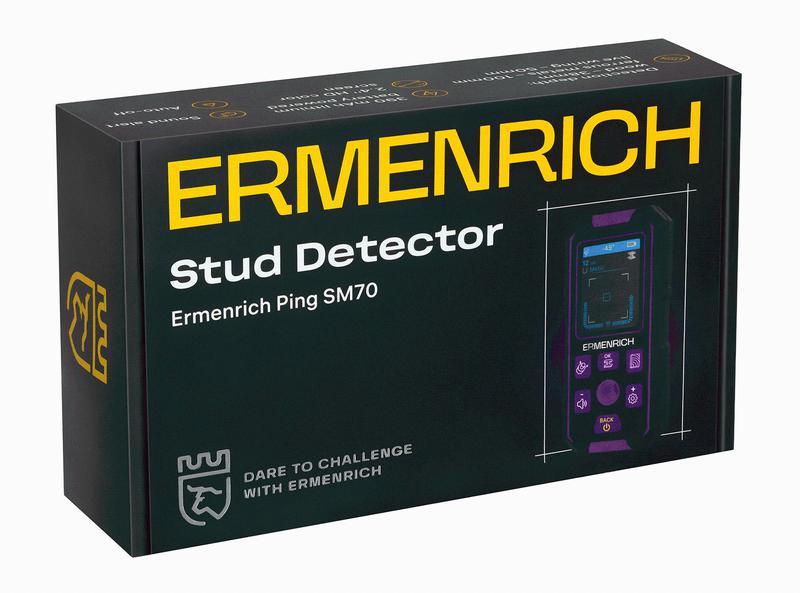 Детектор скрытой проводки Ping SM70 фиолет. Ermenrich 83841