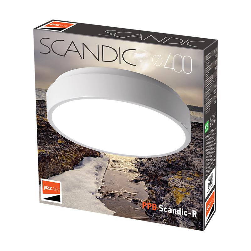 Светильник светодиодный декоративный PPB Scandic-R 36Вт 4000К IP20 настенно-потолочный бытовой WH JazzWay 5036826