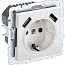 Розетка BRITE РЮш10-1-БрБ 16А с USB A+A 2.1А с заземл. защ. шторки механизм бел. IEK BR-R14-16-U21-D21-K01