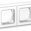 Рамка 2-м СП FLITE Рпро-2-55-ФлБ IP55 бел. IEK FI-M20-32-55-K01